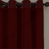پرده آماده حریر بافتدار ضخیم (کتان نازلی) رنگ زرشکی