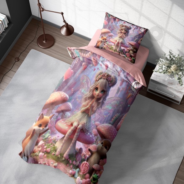 ست روتختی یکنفره طرح کودک دخترانه سه بعدی